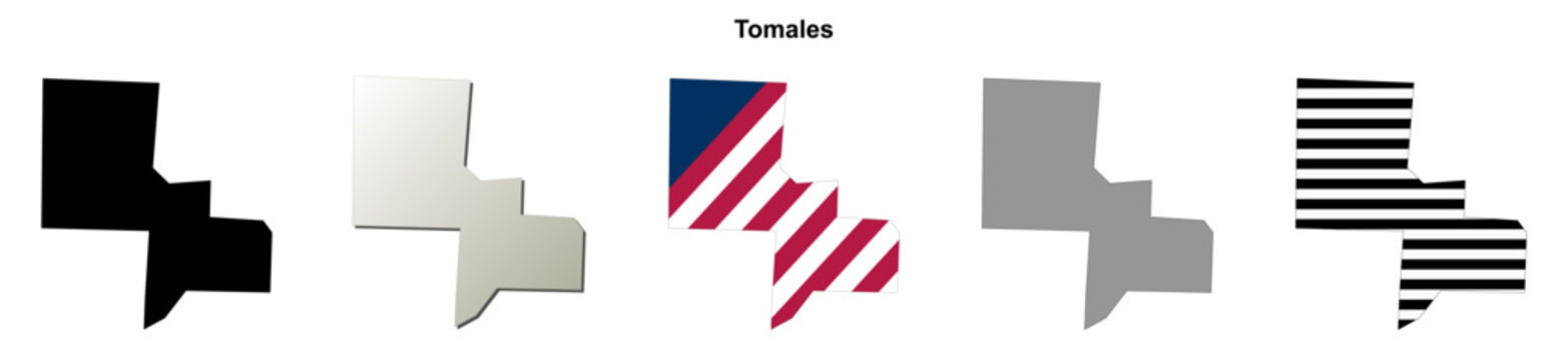 Tomales (California) blank outline map