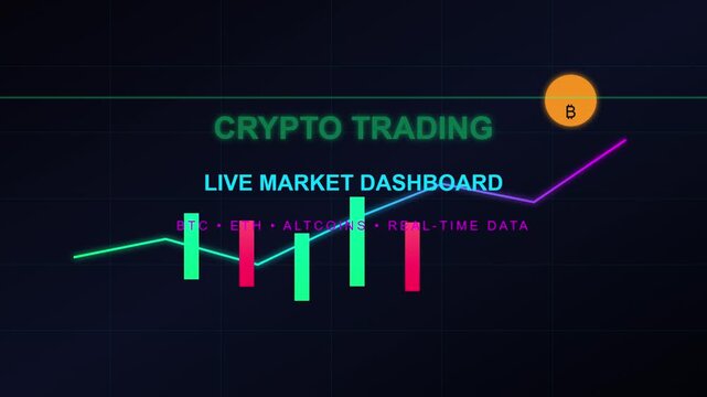 Crypto traders analyze live market dashboard with real-time data charts