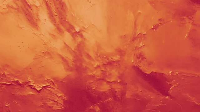 Animation of a moving wall made of red gold or very rusty glossy metal with a rough metal casting texture with scuffs, roughness, and uneven casting. Gold background. Rusty background.