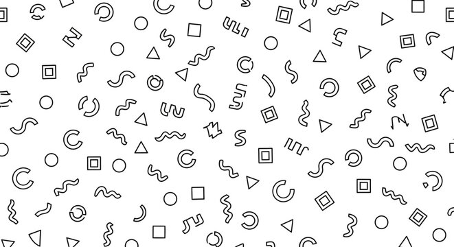 Retro Geometric Shapes Pattern Design