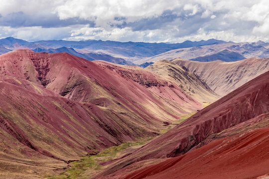Red Valley near Vinicunca Rainbow mountain, Peru