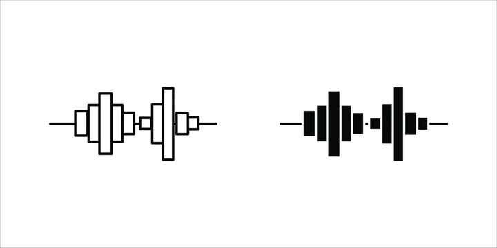 Black and white audio waveform sound