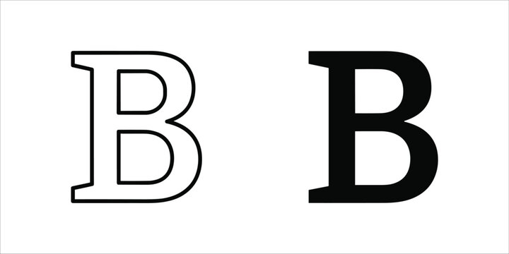 Two stylized black and white capital letter bs side by side
