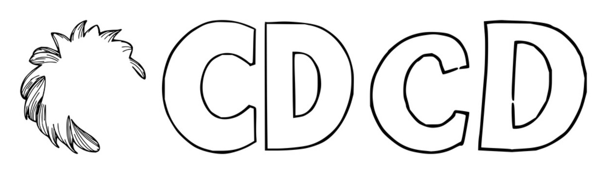 Black line art, white background: cd set with simple line art design featuring simple design, minimalist, black and white with illustrations and graphics