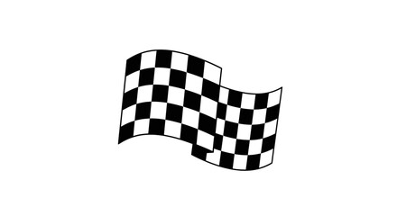 Fototapeta premium Waving Black and White Checkered Flag - Racing Finish Line Symbol