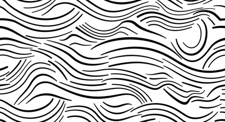 Fototapeta premium Abstract Wavy Lines Seamless Pattern