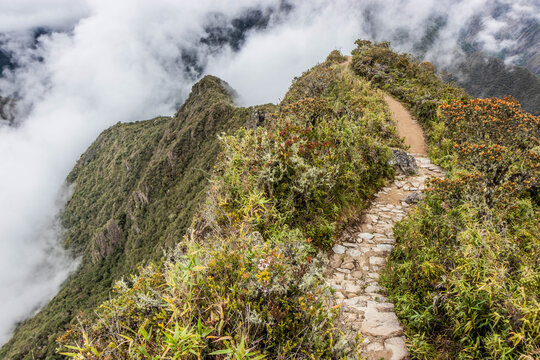 Path leading to Machu Picchu mountain, Peru