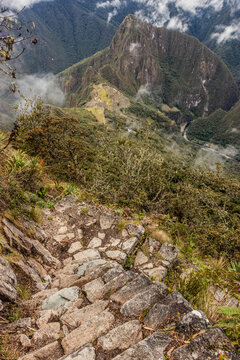 Aerial view of Machu Picchu ruins, Peru