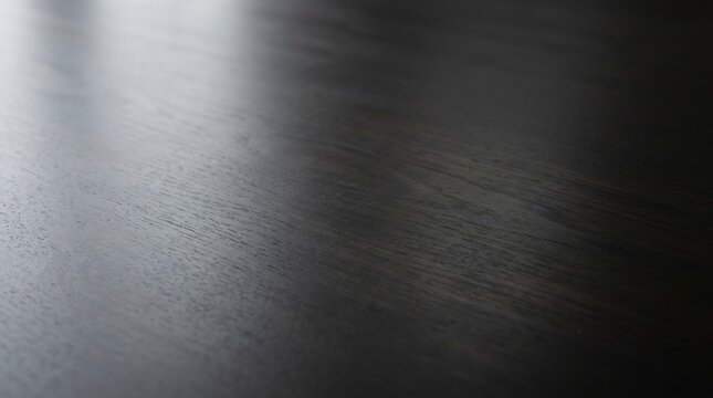 Minimalist background of dark ebony wood with a smooth satin finish and subtle reflections for premium product photography. The