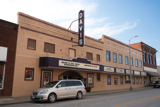 Historic Davis Theater showtimes for Indiana Jones in Higginsville, Missouri, July 2023