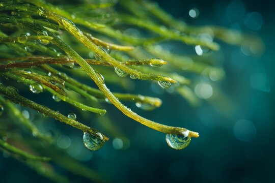 algae spirulina seaweed plant underwater shot closeup background	