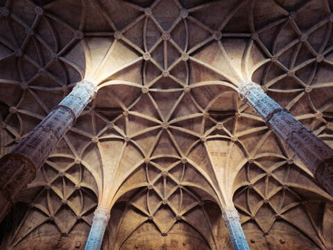 Ornate Cathedral Ceilings in Portugal