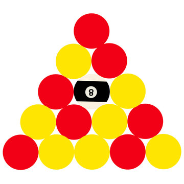 Pro Cup Pool balls Racked