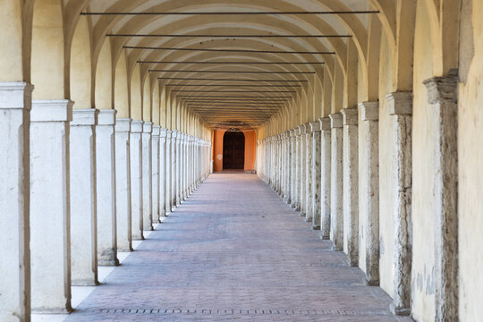 Comacchio, Italy Antique archway, old porch of Loggiato dei Capuccini.