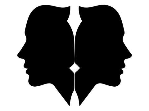Die elegante Silhouette eines weiblichen Gesichts im Profil, das nach rechts blickt. Die Linienf&uuml;hrung ist flie&szlig;end und betont die Lippen, die Nase und die Stirn besonders sch&ouml;n.KI Generiert