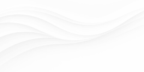 Fototapeta premium Abstract White and Grey Wave Background with Smooth Layered Curves, Soft Paper Cut Shadows and Subtle Gradients for Modern Clean Banner and Presentation Design.
