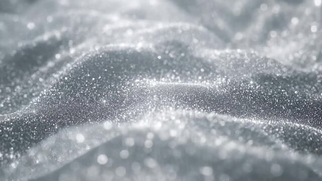 Abstract shimmering waves of light particles creating a magical, ethereal background