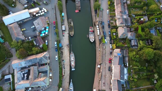 Charlestown Harbour Cornwall 4K