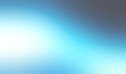 Obraz premium Smooth blue cyan gradient light background with soft white glow in corner