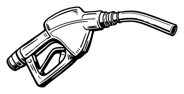 This gas pump nozzle reveals the inner workings of fuel dispensing, symbolizing power, oil, and the automotive industry