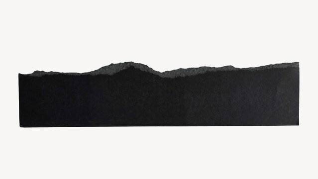 Minimalist black torn paper texture on white, desktop wallpaper.
