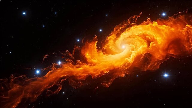 Galaxy with swirling gas and stars