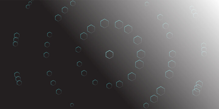 Black background with blue neon hexagon grid. Glowing hex background.