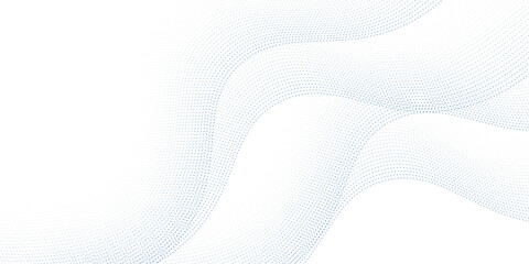 dotted wave line pattern light blue halftone undulate net © H