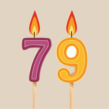 Birthday Candles Number 79