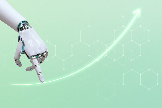 Futuristic robotic technology advancement graphic on image