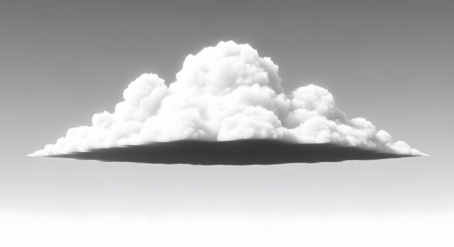 Dramatic grayscale cumulus cloud formation against a gradient sky ideal for atmospheric backgrounds and digital composites