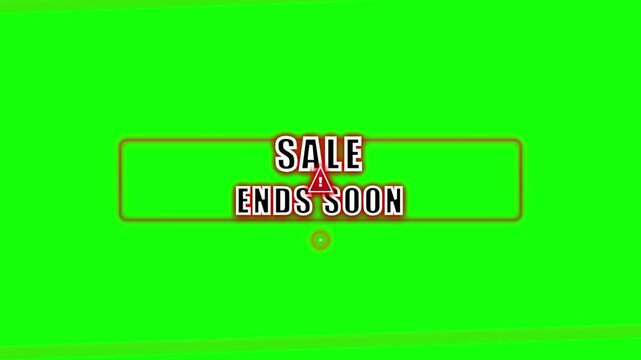 A sale ends soon announcement on a green background with text