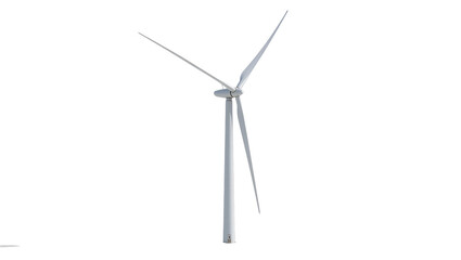 Isolated modern wind turbine generating clean renewable energy from wind power © Vincent