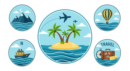 Obraz premium Tropical Island Travel Vacation Concept.