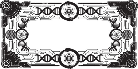 Vintage retro DNA vector illustration design for transportation and travel themes ©  sTuDiO UNiQ Frame 