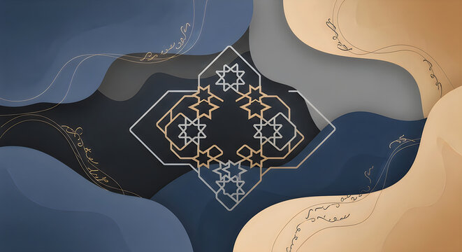 Hexagonal honeycomb pattern with bee hive design in black and white