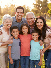 Fototapeta premium Happy family in the park