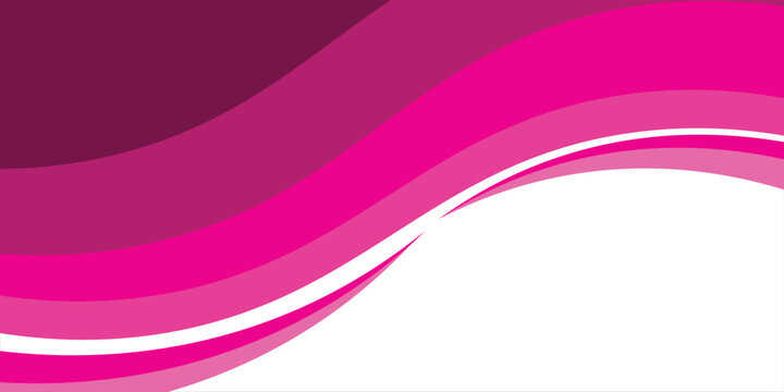 Abstract pink and magenta wave background with layered curved shapes. Elegant modern vector template for banner or presentation.