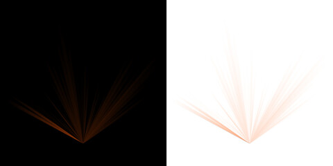 Comic Book Explosion Impact Effects Set, Stylized Orange Action Graphics for Manga and Cartoon Illustrations © SimpleDesignStudio