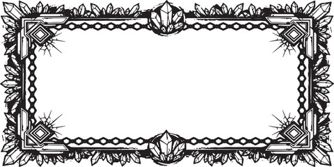 Black vintage decorative frame set with floral lace borders, ornate swirls and seamless vector pattern design © Mr sTuDiO