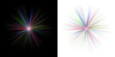 Obraz premium Abstract Radial Light Burst and Colorful Circular Data Visualization Graphic for Digital Backgrounds