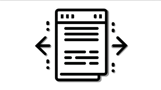 Responsive design icon for adaptable website layout, scalable content, and multi-device optimization. UI/UX flexibility concept.