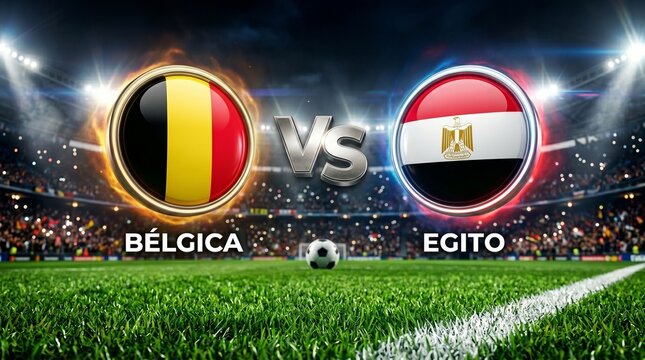 World cup soccer ball Belgium vs Egypt Soccer Match