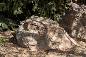 Large isolated boulder for landscape use in a community © Malisa Nicolau