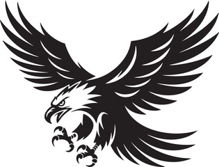 Fototapeta premium eagle tribal style vector mark with sharp lines and bold contrast