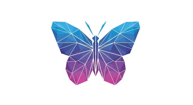 Geometric Butterfly Abstract Design.