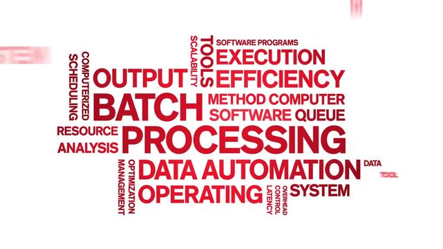 Batch Processing animated word cloud-text design animation tag kinetic typography seamless loop.