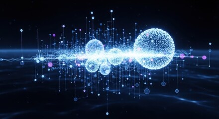 Obraz premium Digital Data Network Visualization