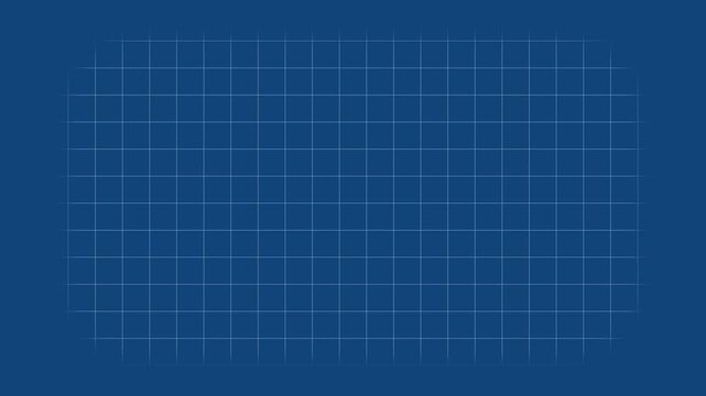 Blueprint grid seamless loop animation for technology background