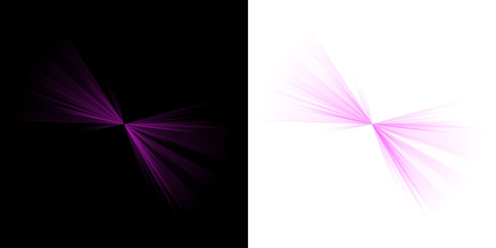 Abstract Pink Bow Tie Graphic Elements with Radiant Rays and Jagged Vector Shapes for Modern Digital Design Projects
